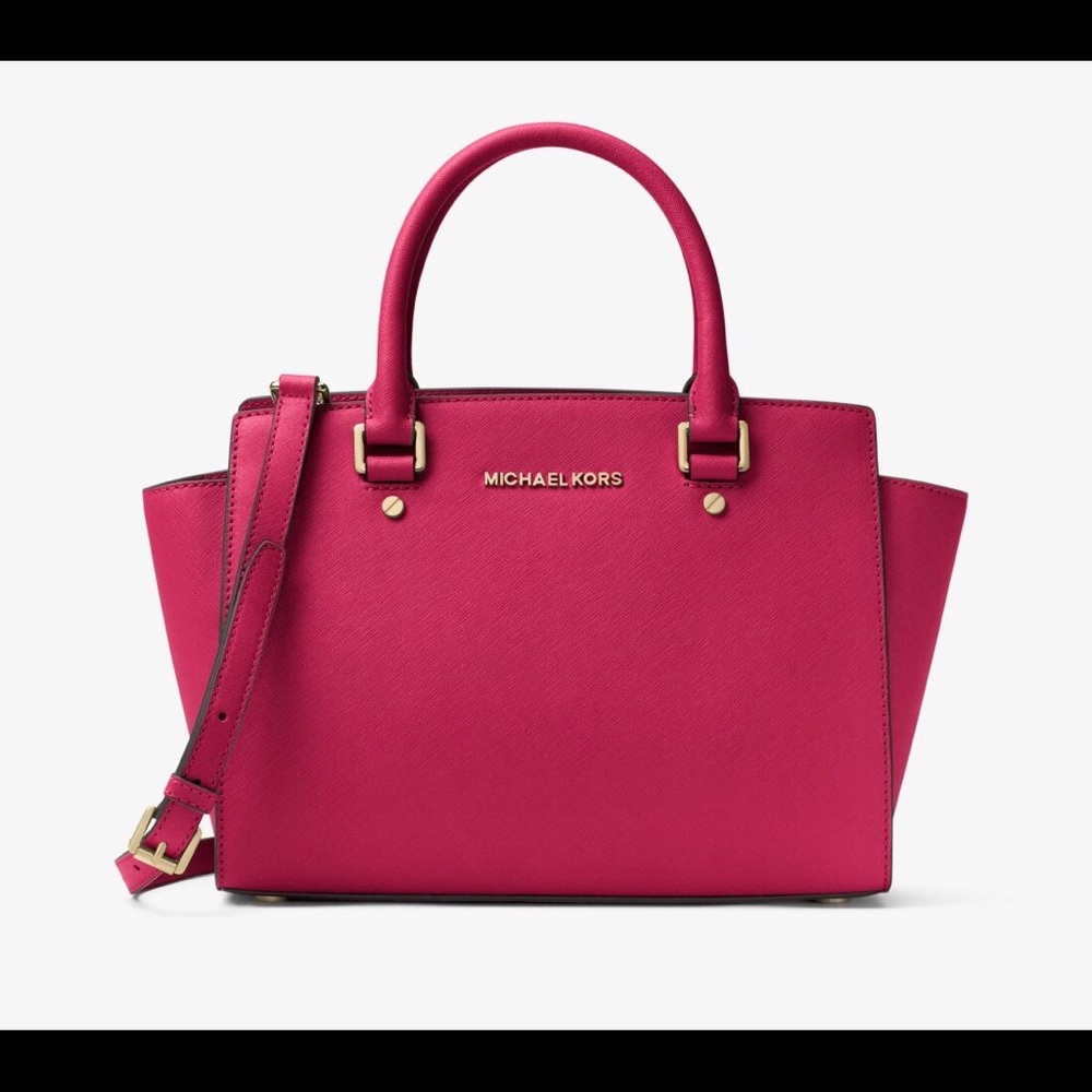 Michael Kors Selma Saffiano Medium Satchel